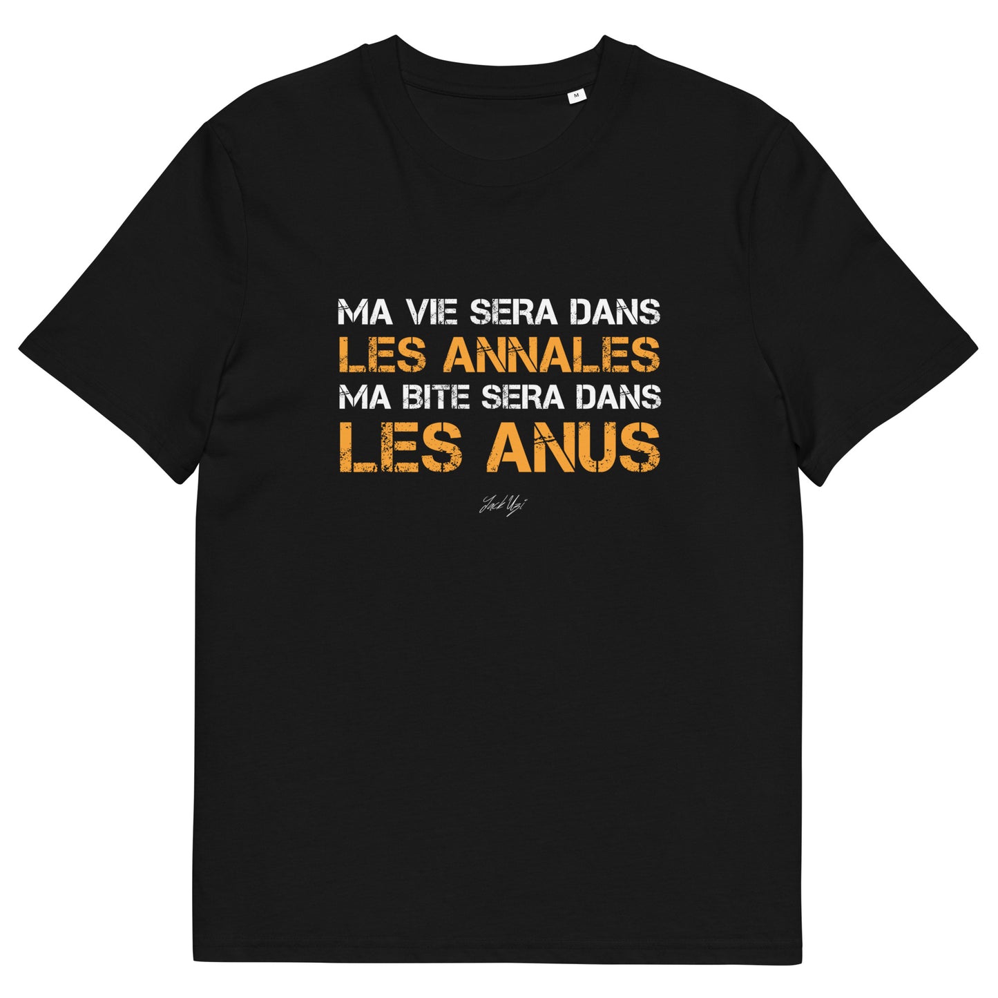 Punchline "Ma vie sera dans les annales, ma bite sera dans les anus" T-shirt - Unisex